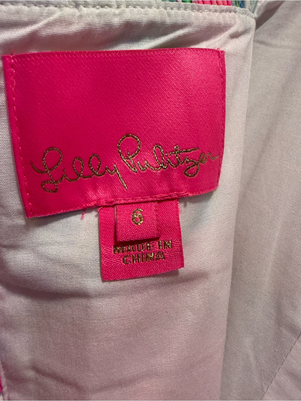 Lily Pulitzer Tropical Floral Sundress in Pink & Aqua - Picture 3 of 3